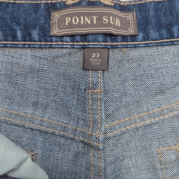 Point Sur Slouchy Boyfriend Jean Women's 27 Medium Wash Baggy Denim Distressed - Picture 5 of 9